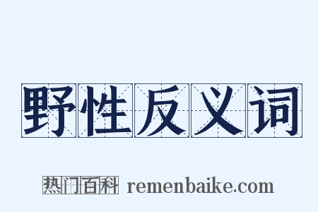 野性反义词是什么意思的图片